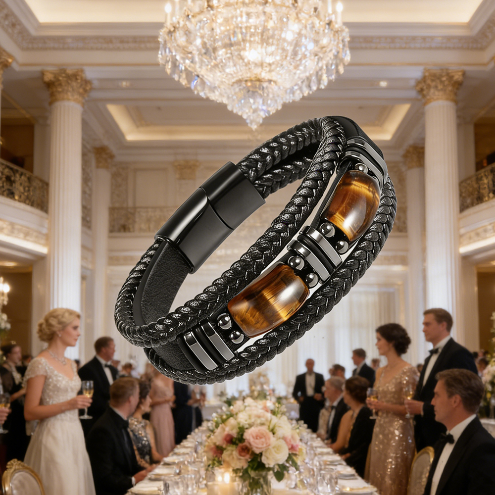 Natural Tiger Eye Stone Bracelet for Men & Women | Handmade