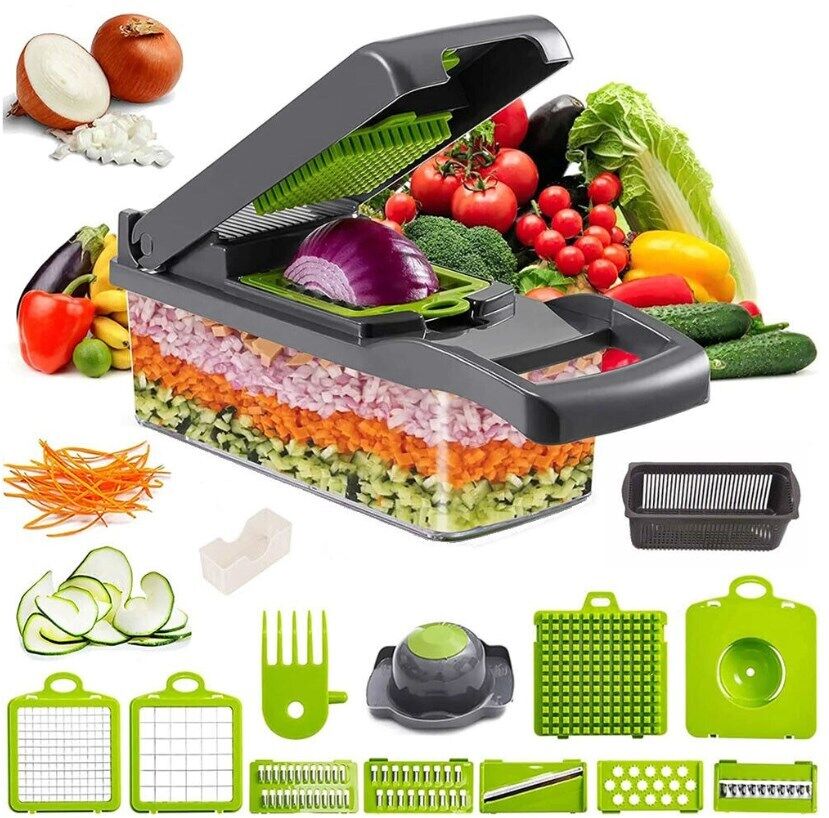 16-in-1 Vegetable Cutter & Peeler | Fast Salad Prep Tool