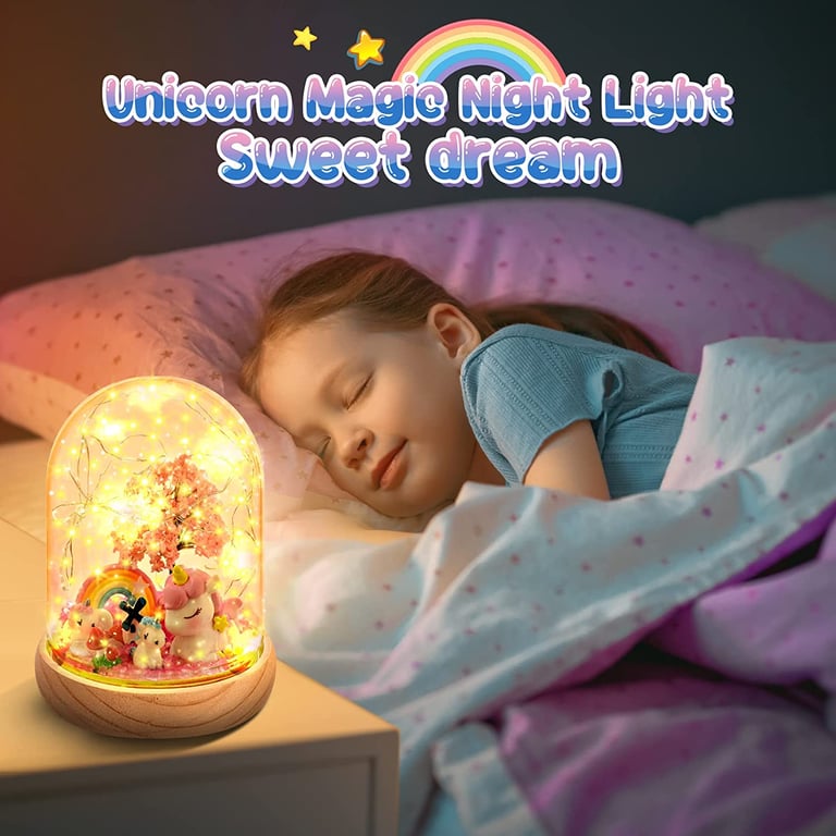 Unicorn LED Night Light DIY Kit for Kids | Soft Eye-Protecting Bedside Lamp