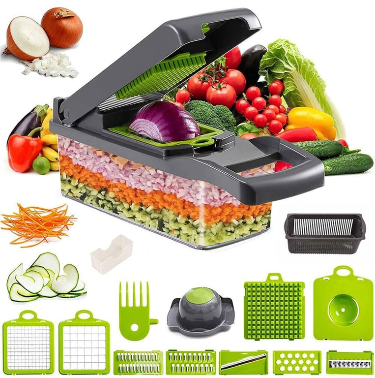 15-in-1 Vegetable Chopper Slicer Dicer | Multi-Blade Kitchen Cutter