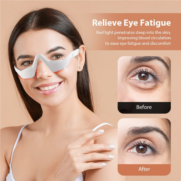 Red Light Therapy Eye Massager Glasses | Fatigue & Dark Circle Relief