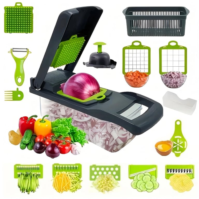 16-in-1 Vegetable Chopper Mandoline Slicer | Food Dicer Cutter