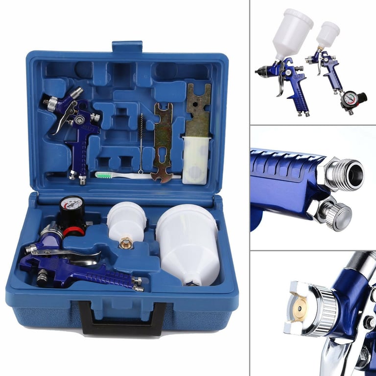 2X HVLP Spray Gun Kit | 1.4MM & 0.8MM Nozzles | Auto Paint