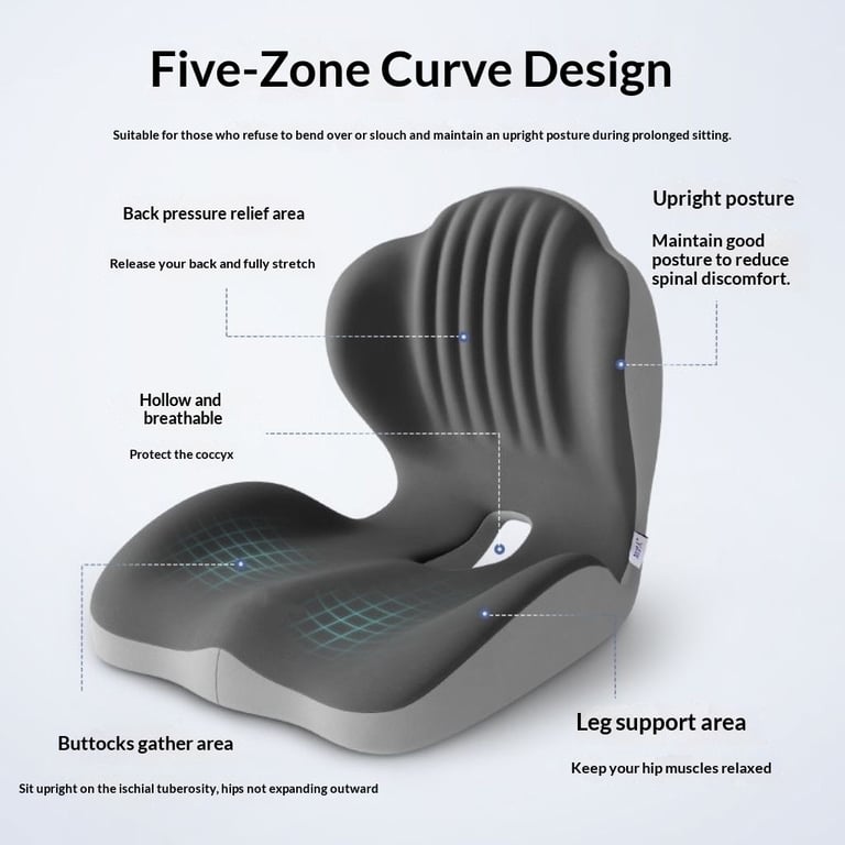 Student Ergonomic Seat Cushion with Lumbar Support | Posture Corrector