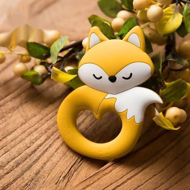Food-Grade Silicone Baby Teether | Cartoon Fox Design | CA$13.59
