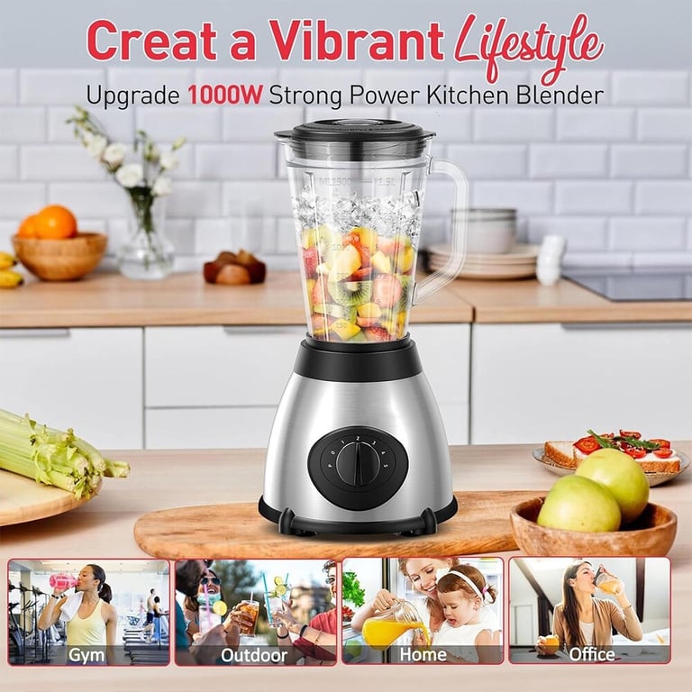 800W Stainless Steel Blender Ice Crusher | Smoothie Maker Canada