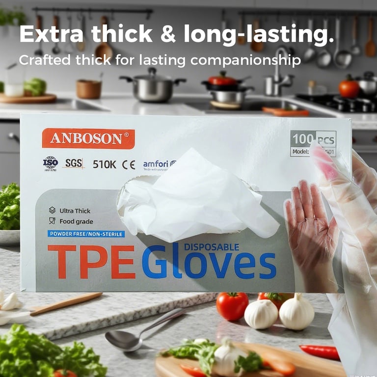 Ultra Thick Powder-Free Nitrile Gloves | Food Service & Cleaning